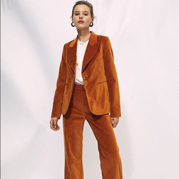 ISO Aritzia Wilfred Velvet Suit Mona Jacket Francesca Pant size 10 - Picture 1 of 4